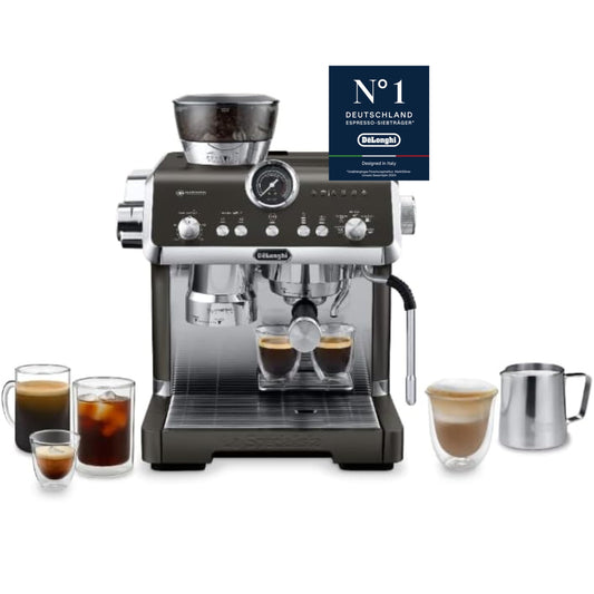 De'Longhi La Specialista Opera EC9555.BK Espresso Siebträgermaschine mit Cold Brew und Espresso Cool, Professioneller Milchaufschäumer, Sensor-Mahltechnologie, Inklusive Barista-Kit, 1550W, Schwarz